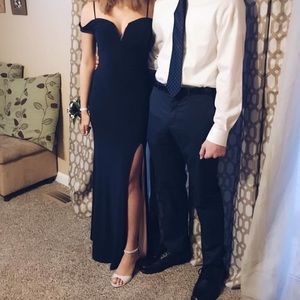 Full length Navy Blue PROM Dress !